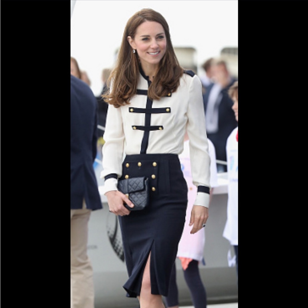 Jaeger Quilted Leather Bag Beige Tan Small Clutch Crossbody Kate Middleton Pippa - Picture 2 of 16